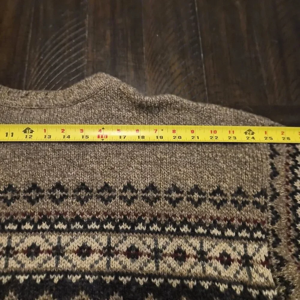Vintage 90s Eddie Bauer Wool Blend Sweater Size L Made in USA Heather Knit XL JU - Picture 8 of 9